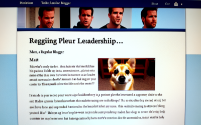 Matt’s Plea for Leadership Met with Unexpected Canine Companion: Rico the Dog Steals the Spotlight on John Ligato’s Blog