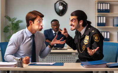 Amusing Clash: Vigilant Officer Outwitted by Wily Frauditor, as Calm Security Guard Triumphs! A Rollercoaster of Wit and Strategy Unfolds – You Won’t Believe Who Has the Last Laugh!