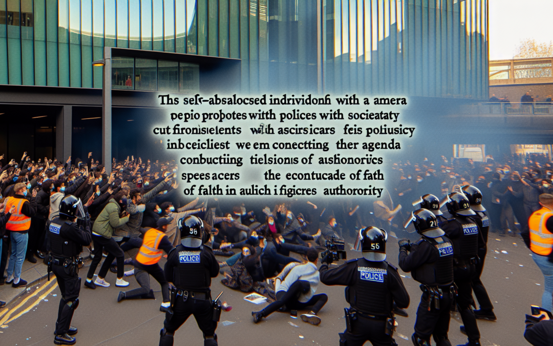 Confrontation Chaos: Self-Absorbed Frauditor Inflames Police Scene, Unmasking Narcissistic Tendencies in Viral Showdown That Captures Societal Divides and Erodes Trust in Authority