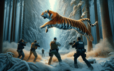 The Bold Strike of a Siberian Tiger: An Extraordinary Encounter with Law Enforcement